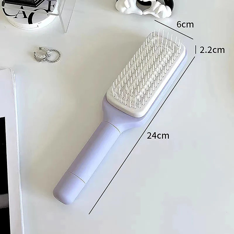 💫 GlowBrush™ – The Ultimate Self-Cleaning Hair Brush for Women